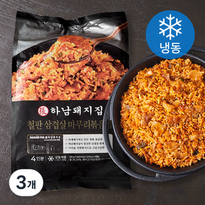 하남돼지집 철판 삼겹살 마무리볶음밥 4개입 4인분 (냉동), 920g, 3개