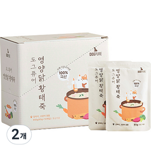 도그퓨어 강아지 고양이 영양닭 황태죽 85g x 10p, 닭고기, 850g, 2개