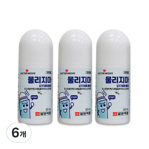 일양약품 물리지마 모기기피제 모스넷 썸머액 볼타입, 60ml, 6개