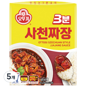 오뚜기3분 사천짜장, 200g, 5개