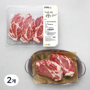 모아미트 캐나다산 보리먹인 암퇘지 통목살 에어프라이어용 (냉장), 1kg, 2개