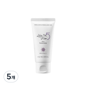 라이크아임파이브 마일드 선스크린 SPF 50+ PA++++, 50ml, 5개