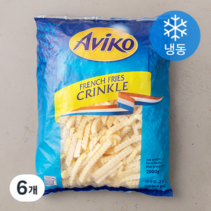 아비코 크링클 컷 감자튀김 (냉동), 2kg, 6개