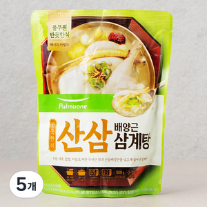 풀무원 반듯한식 산삼배양근 삼계탕 냉장, 5개, 800g