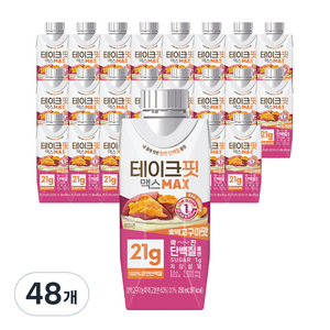 테이크핏 맥스 호박고구마맛 드링크믹스 RTD, 250ml, 48개