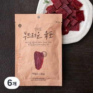 육포공방 THE 부드러운 육포 마일드, 30g, 6개