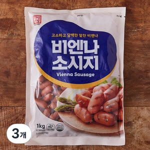 한성기업 비엔나 소시지, 1kg, 3개