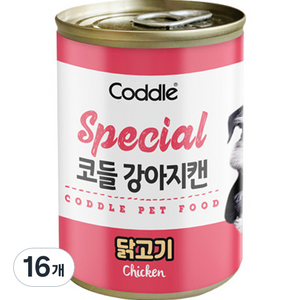 코들 강아지 캔, 닭고기, 400g, 16개