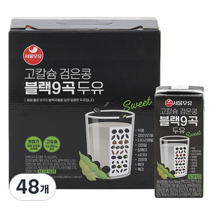 서울우유 고칼슘 검은콩 블랙9곡 두유, 190ml, 48개