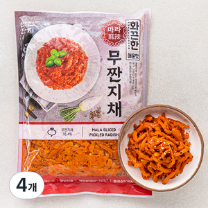 반찬단지 마라 무짠지채, 1kg, 4개