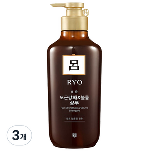 려 흑운 모근강화 볼륨케어 샴푸, 550ml, 3개