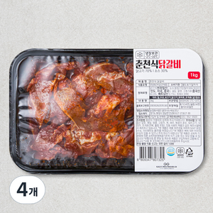 꿀맛나는세상 춘천식 닭갈비 (냉장), 1kg, 4개