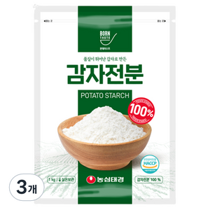 본테이스트 100% 감자전분, 1kg, 3개