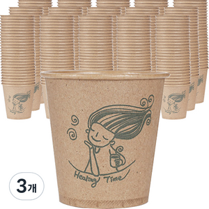 힐링타임 ECO 크라프트 종이컵 184ml, 400개입, 3개