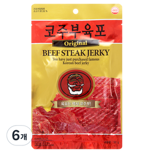 코주부 육포 오리지날, 50g, 6개