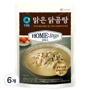 대상 청정원 호밍스 맑은 닭곰탕, 450g, 6개