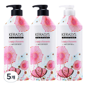 케라시스 퍼퓸 러블리 앤 로맨틱 샴푸 980ml 2p + 린스 980ml, 5세트