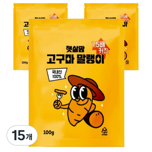 햇살팜 국산 고구마 말랭이, 100g, 15개