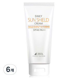 2SOL 데일리 썬 쉴드 크림 SPF40 PA++, 50g, 6개