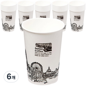 더빈썸 런던 종이컵 300ml, 100개입, 6개