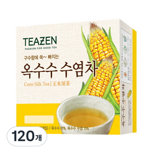 티젠 구수한 맛에 쏙빠지는 옥수수수염차, 1.5g, 40개입, 3개