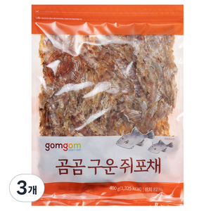 곰곰 구운 쥐포채, 400g, 3개