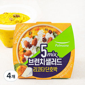 풀무원 5mix 브런치 샐러드 리코타 단호박, 200g, 4개