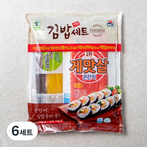 사조 명품 김밥재료 5종 세트, 520g, 6세트