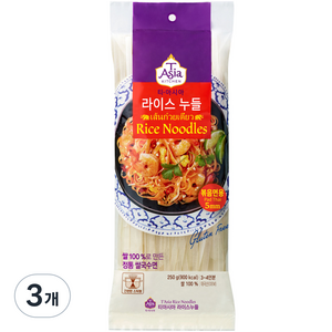 티아시아키친 라이스누들 볶음면용 5mm, 250g, 3개