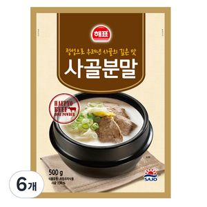 해표 사골분말, 6개, 500g