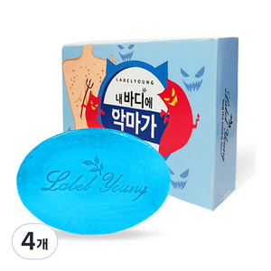 라벨영 쇼킹소금바 비누, 90g, 4개