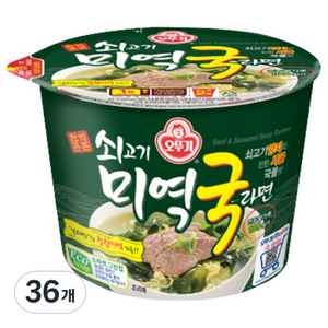 오뚜기 쇠고기 미역국라면 용기 100g, 36개