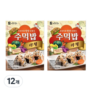 맛있는풍경 주먹밥 야채, 24g, 12개