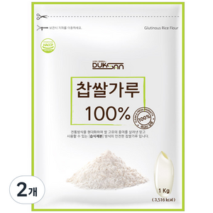 덕산식품 찹쌀가루, 1kg, 2개