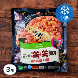 풀무원 에프쏙포켓쏙! 피자 트리플미트&치즈 (냉동), 180g, 3개