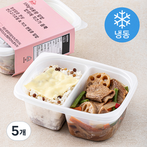 정성담은한상 연근고기조림 치즈 렌틸콩 덮밥 (냉동), 550g, 5개