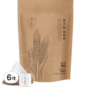 다정헌 유기농 보리차, 1.5g, 20개입, 6개