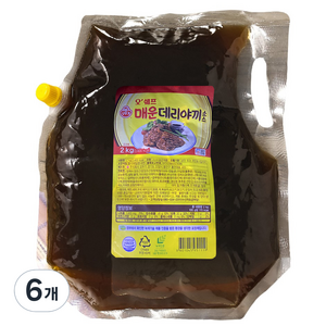 오뚜기 오쉐프 매운데리야끼 소스, 2kg, 6개