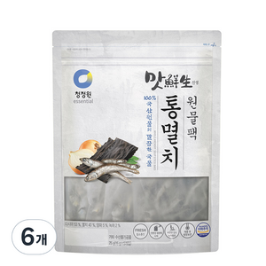 청정원 맛선생 통멸치 원물팩, 75g, 6개