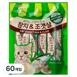 탐사 국내생산 짜먹는 고양이간식, 혼합맛(참치/조갯살), 280g, 3개