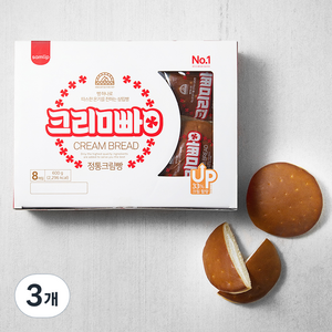 삼립 정통 크림빵 8개입, 600g, 3개