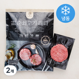 이플원 100% 순쇠고기 패티 (냉동), 750g, 2개