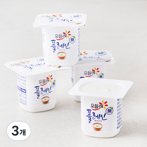 요플레 빙그레 플레인 화이트 4개입, 80g, 3개