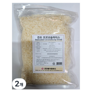 건조 코코넛슬라이스, 400g, 2개