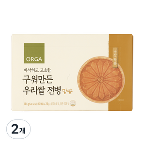 ORGA 구워만든 우리쌀 전병 144g, 2개, 땅콩맛