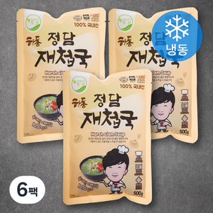 정담 하동 재첩국 (냉동), 500g, 6팩