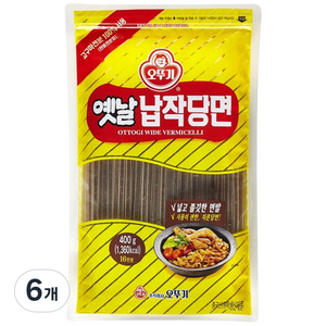 오뚜기옛날 납작당면, 400g, 6개