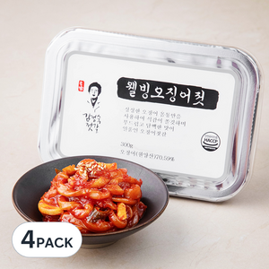 김정숙젓갈 웰빙오징어젓, 300G, 4PACK