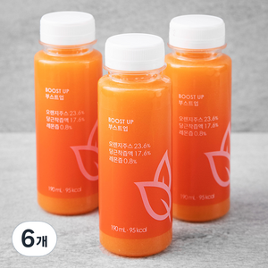 올가니카 부스트업 과채주스, 190ml, 6개