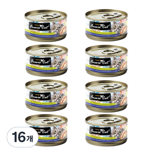 퍼시캣 프리미엄 포뮬라 고양이 주식캔, 참치 + 실꼬리돔 혼합맛, 80g, 16개